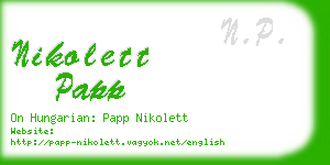 nikolett papp business card
